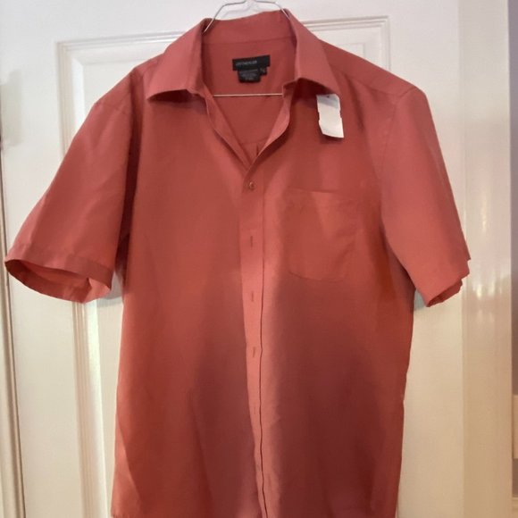 Leo Chevalier Salmon Button Down Shirt Lg - Picture 1 of 5